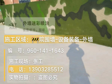綦江 迷彩漆喷涂价格（按平方米计费）